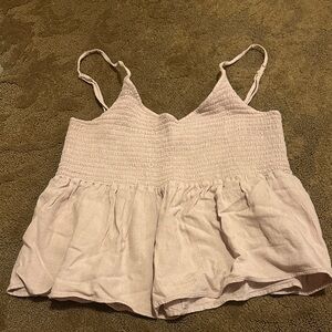 American Eagle Outfitters Blush Smocked Camisole